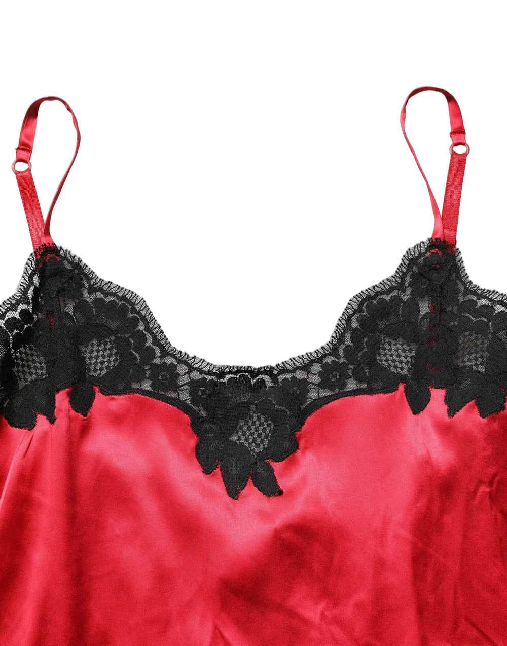 Dolce & Gabbana Red Black Lace Lingerie Short Chemise Sleepwear - IT4 | L