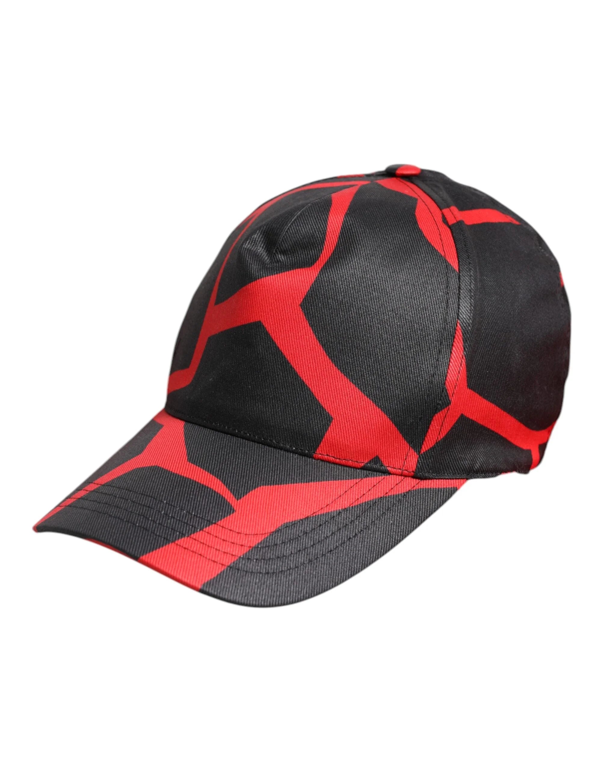 Dolce & Gabbana Red Black Lace Tulle Cotton Baseball Cap - 57 cm|S - Baseball Caps