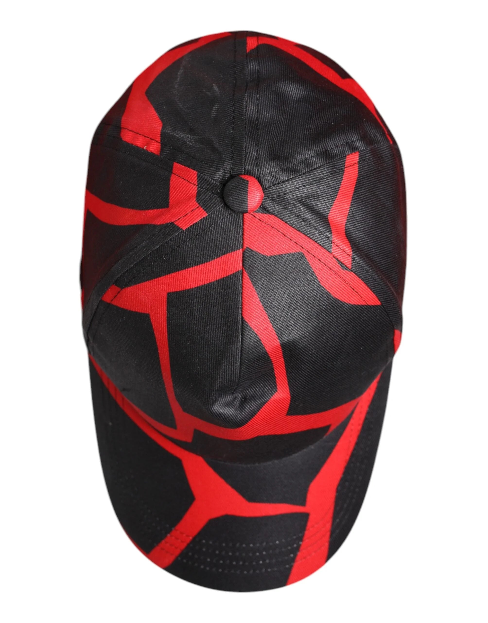 Dolce & Gabbana Red Black Lace Tulle Cotton Baseball Cap - 57 cm|S - Baseball Caps