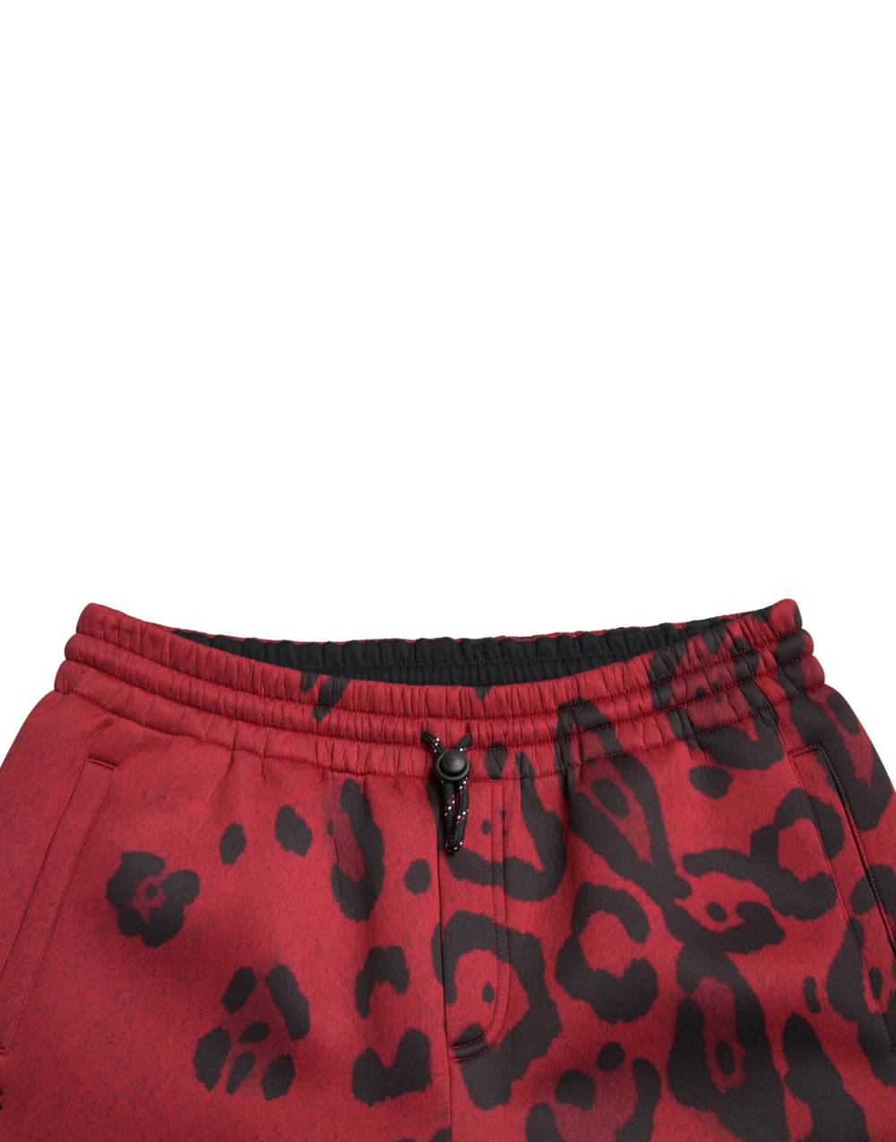 Dolce & Gabbana Red Black Leopard Stretch Jogger Pants - Joggers