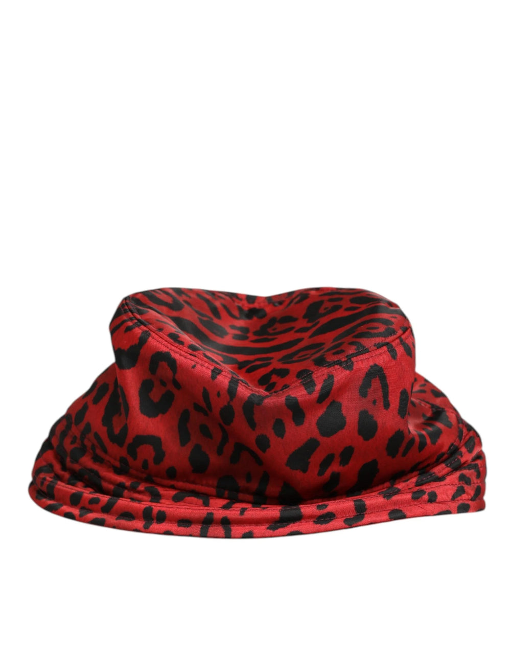 Dolce & Gabbana Red Black Nylon Leopard Print Bucket Men Cap Hat - 59 cm|L - Bucket Hats