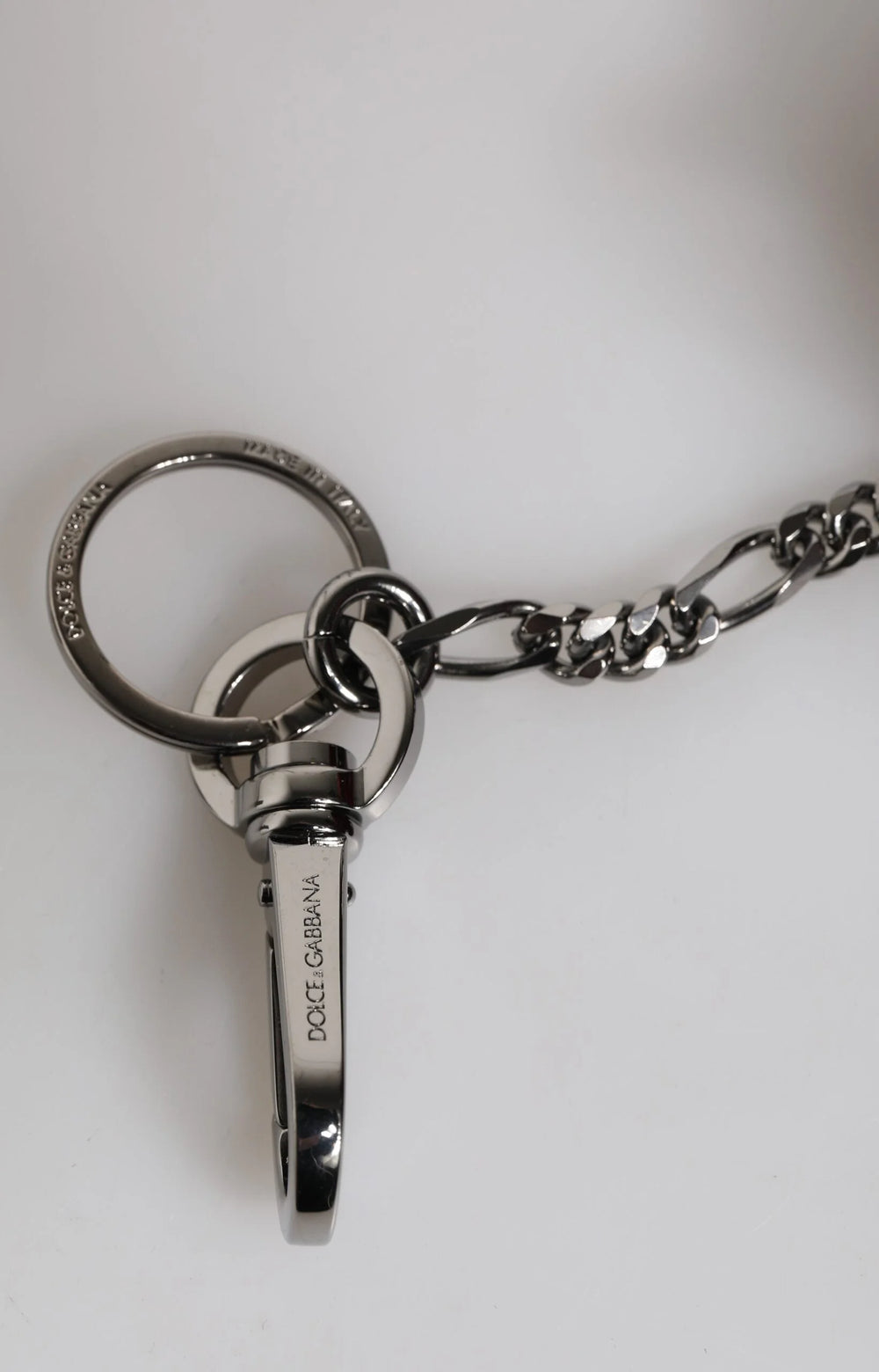 Dolce & Gabbana Red Black Polyester Animal Silhouette Keychain Keyring - Keychains