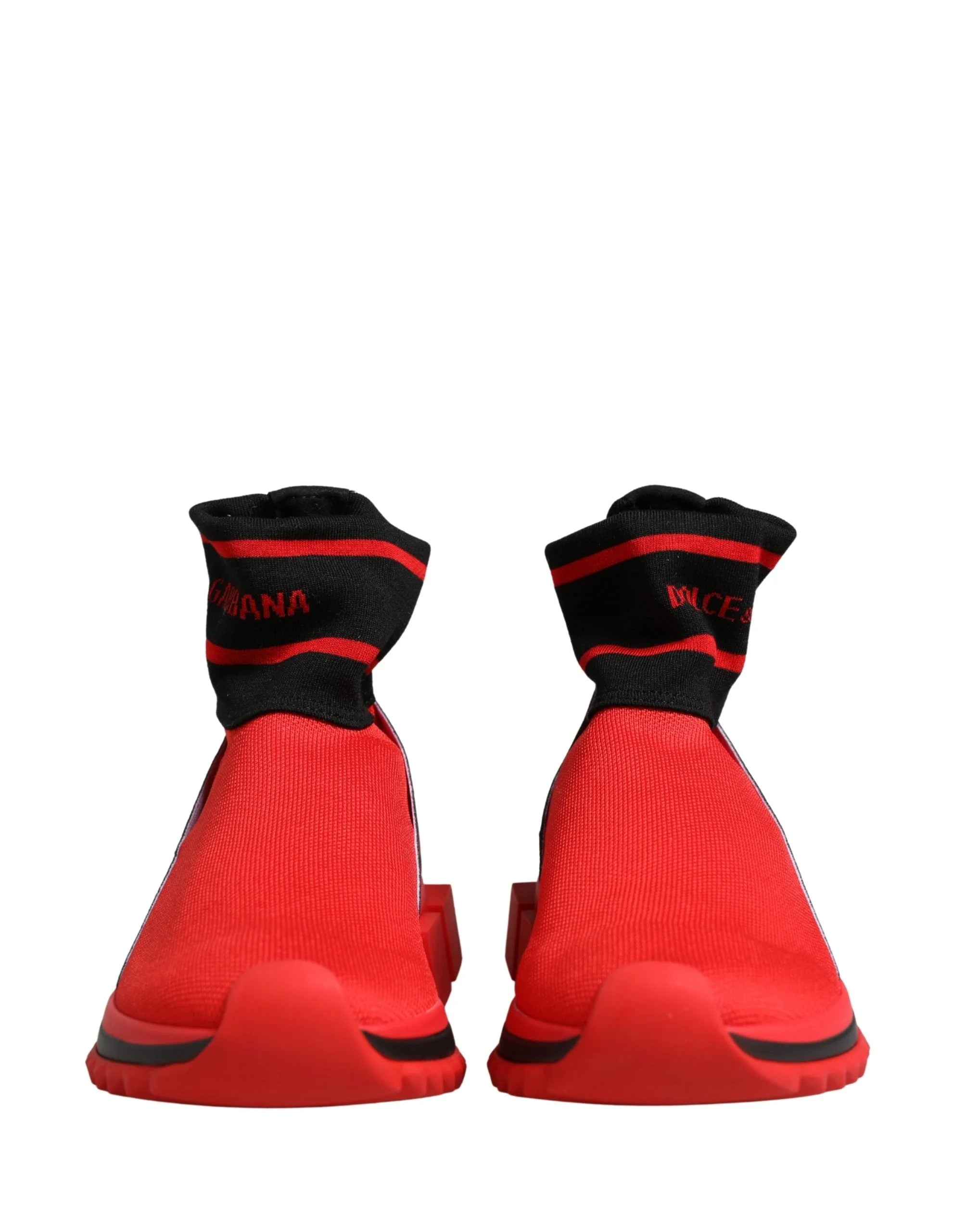 Dolce & Gabbana Red Black Sorrento Socks Sneakers Shoes - EU35/US4.5 - Sneakers
