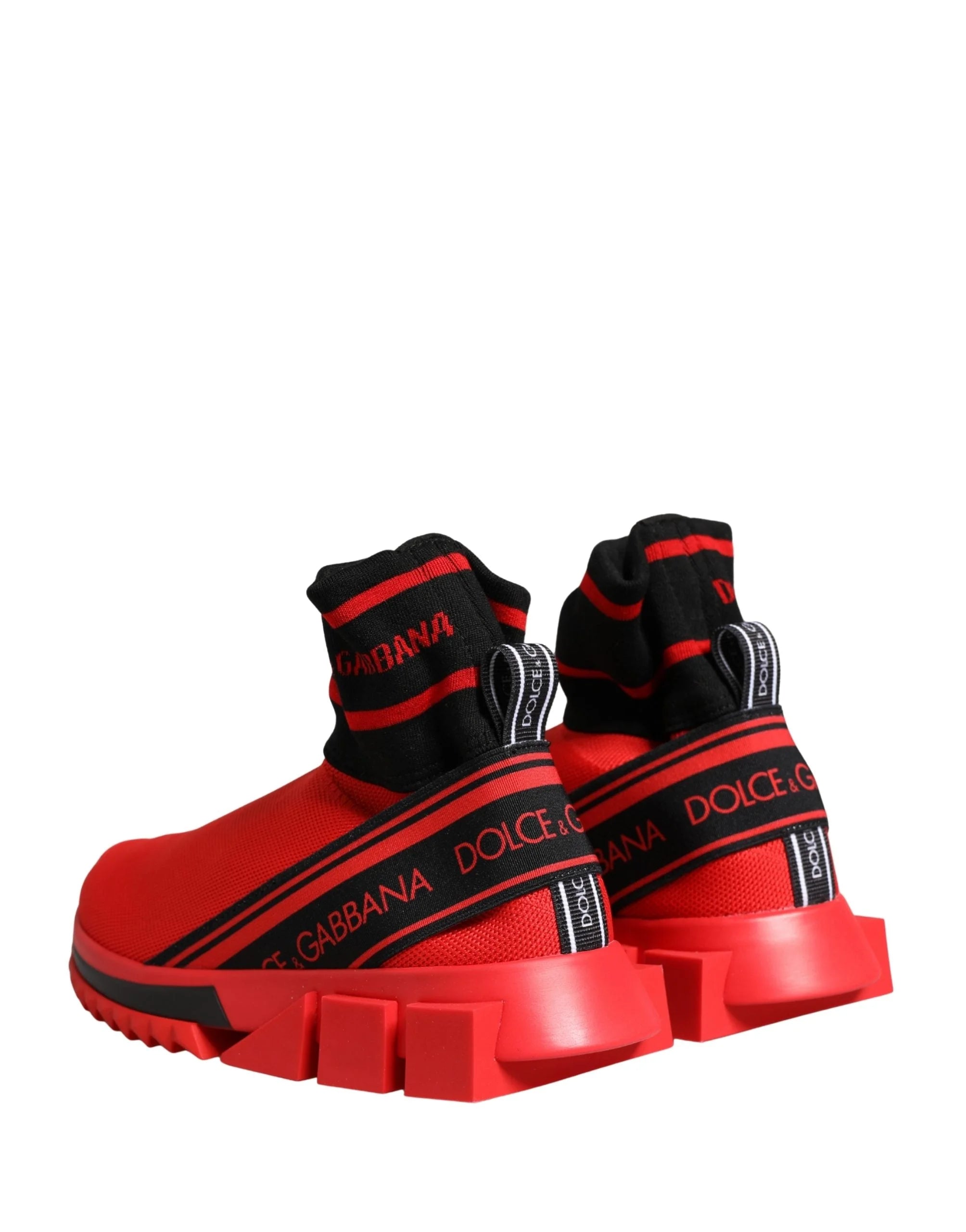 Dolce & Gabbana Red Black Sorrento Socks Sneakers Shoes - EU35/US4.5 - Sneakers
