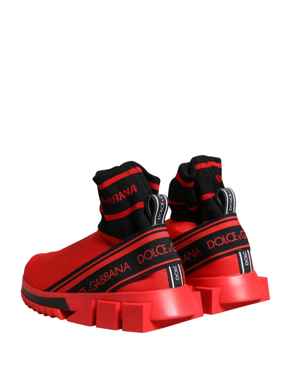 Dolce & Gabbana Red Black Sorrento Socks Sneakers Shoes - EU35/US4.5 - Sneakers