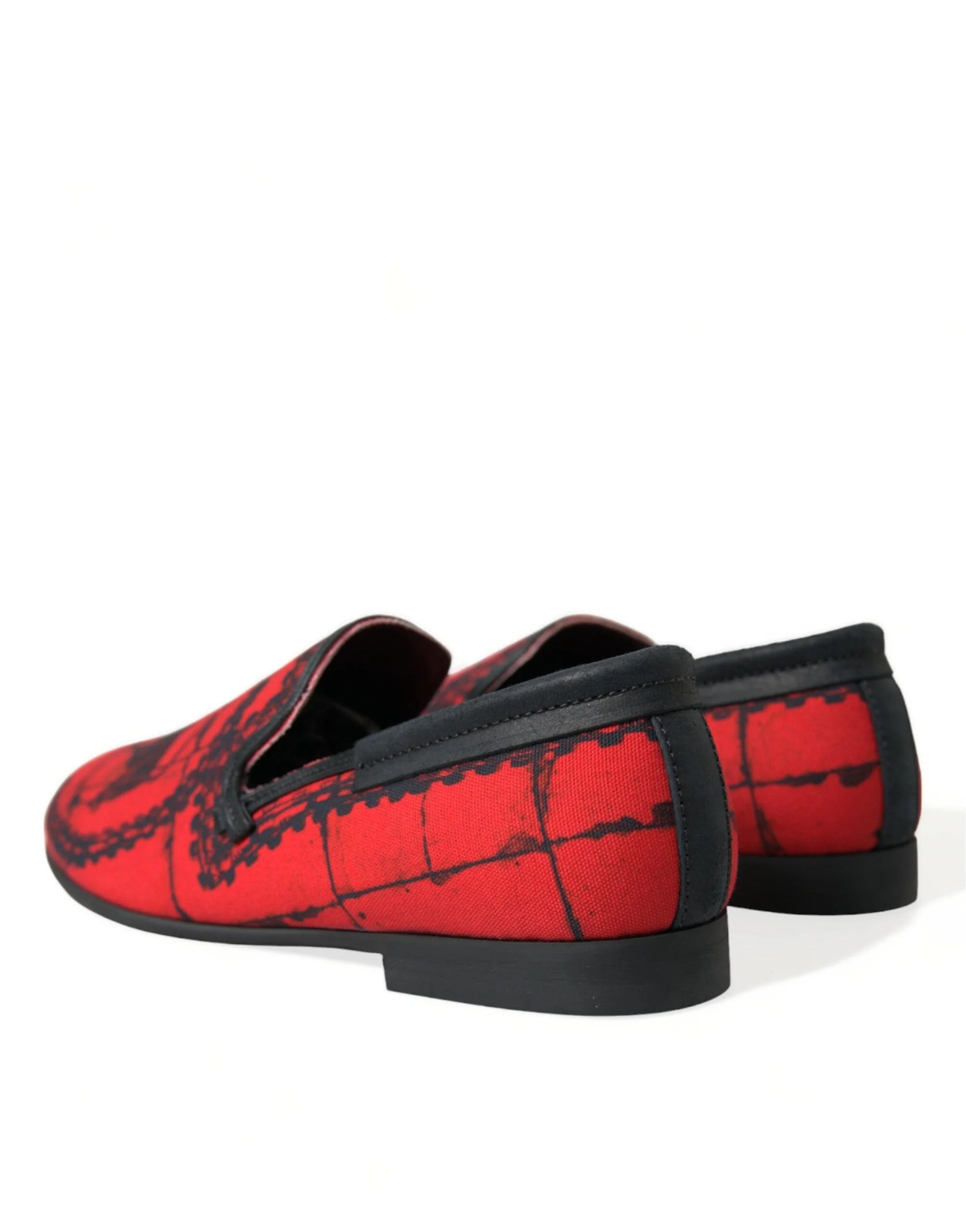 Dolce & Gabbana Red Black Torero Loafers Slippers Men Shoes - Flats