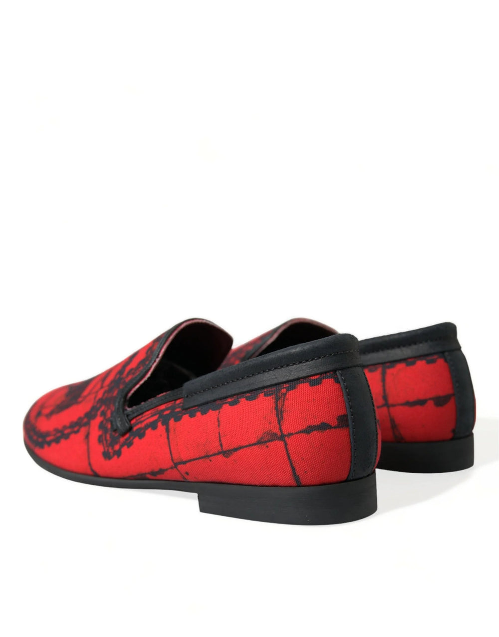 Dolce & Gabbana Red Black Torero Loafers Slippers Men Shoes - Flats