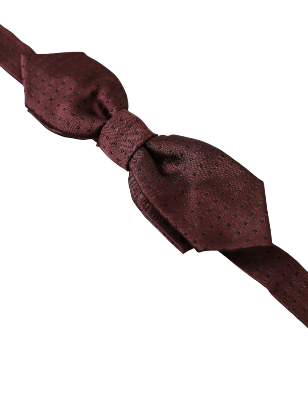 Dolce & Gabbana Red Bordeaux Silk Slim Adjustable Neck Papillon Bow Tie - Neckties