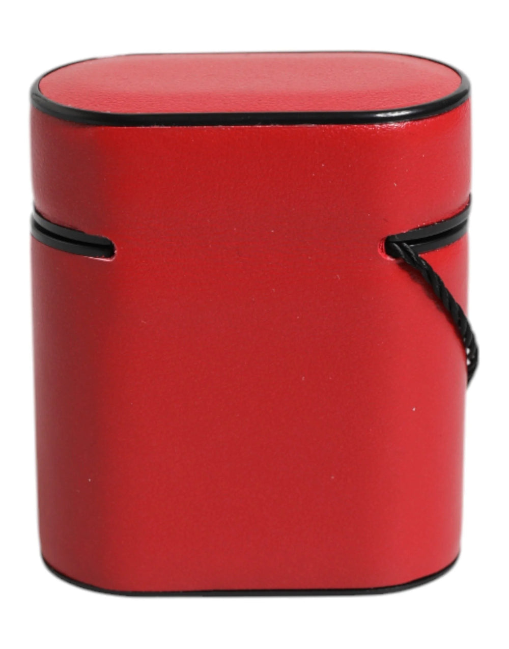 Dolce & Gabbana Red Calfskin Leather Logo Print Flip Holder Airpods Case - Headphone Carrying Cases