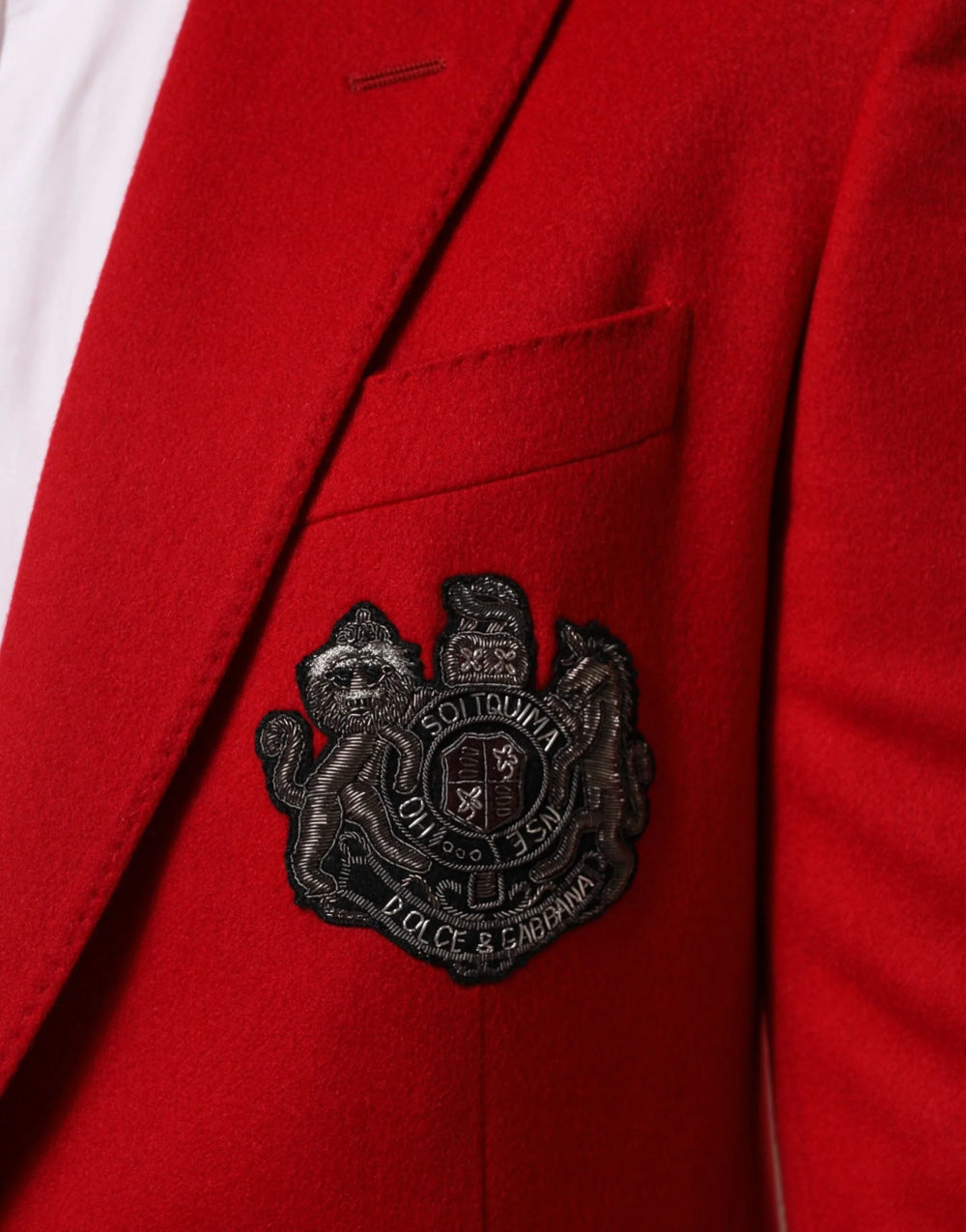 Dolce & Gabbana Red Cashmere 2 Buttons Suit Jacket Blazer - IT50 | L - Sport Jackets