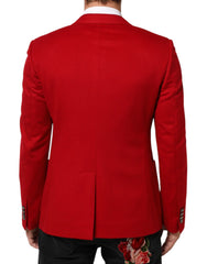 Dolce & Gabbana Red Cashmere 2 Buttons Suit Jacket Blazer - IT50 | L - Sport Jackets