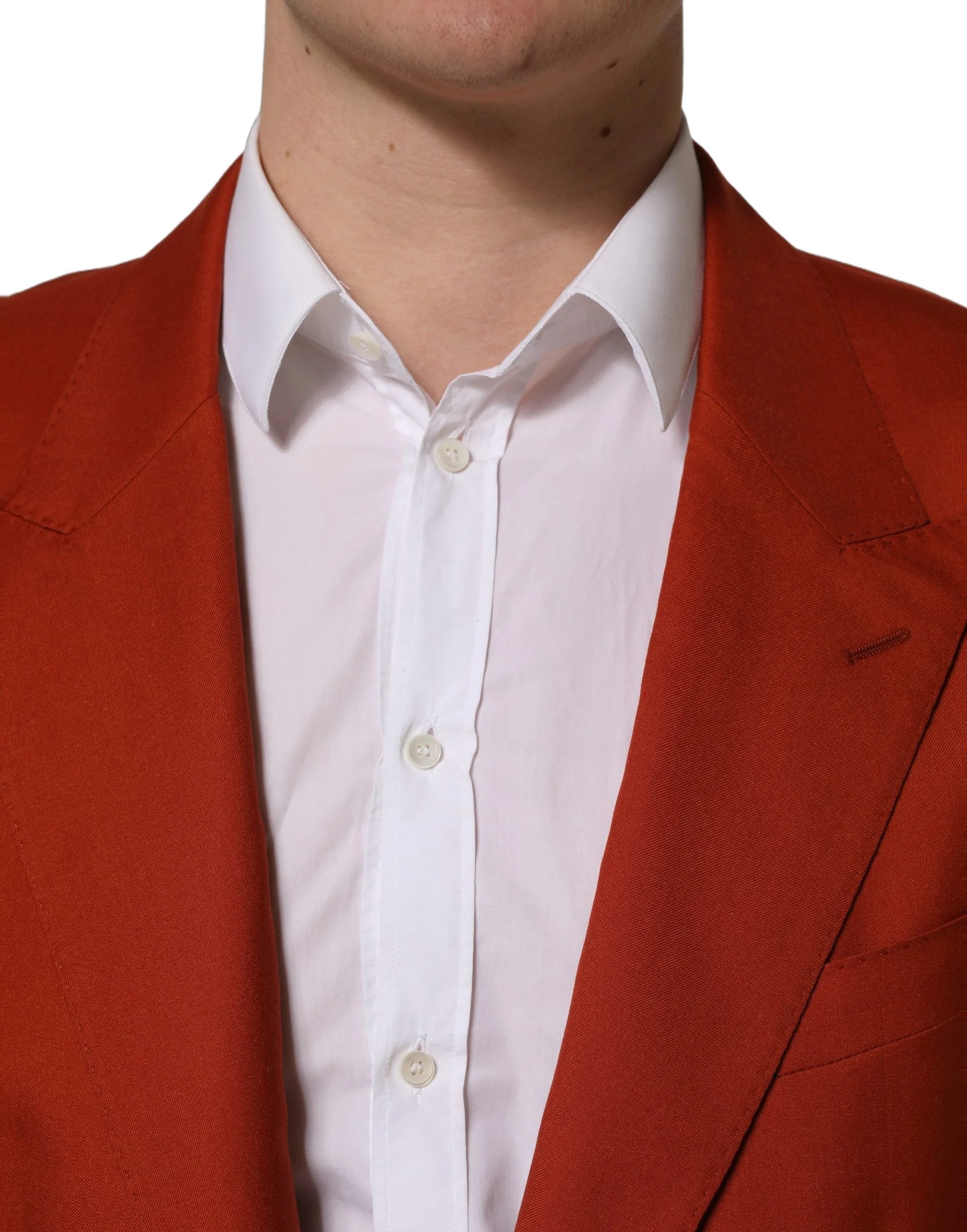 Dolce & Gabbana Red Cashmere Single Breasted Blazer Jacket - IT58 | 3XL