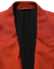 Dolce & Gabbana Red Cashmere Single Breasted Blazer Jacket - IT58 | 3XL