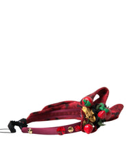 Dolce & Gabbana Red Cherry Sicily Embellished Women Hairband Diadem - Headbands