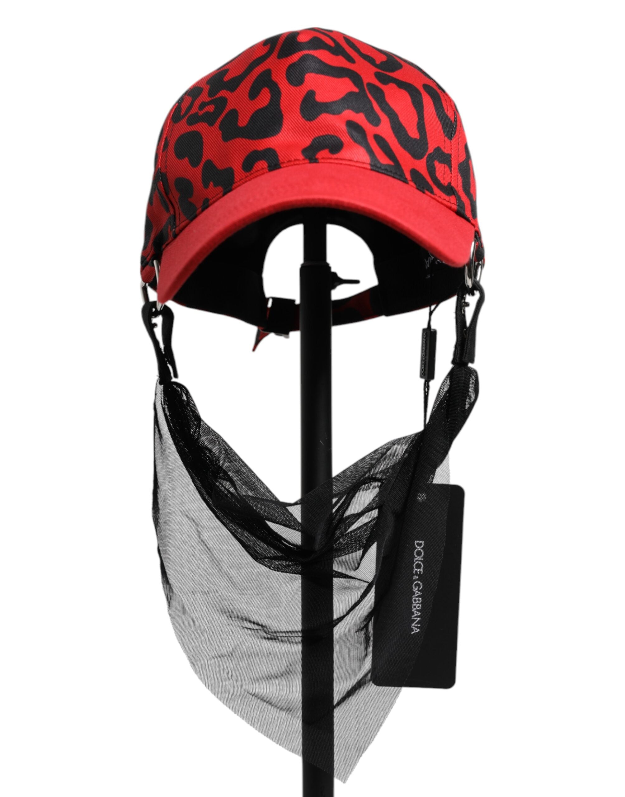 Dolce & Gabbana Red Cotton 6 Panels Women Baseball Cap - 57 cm|S
