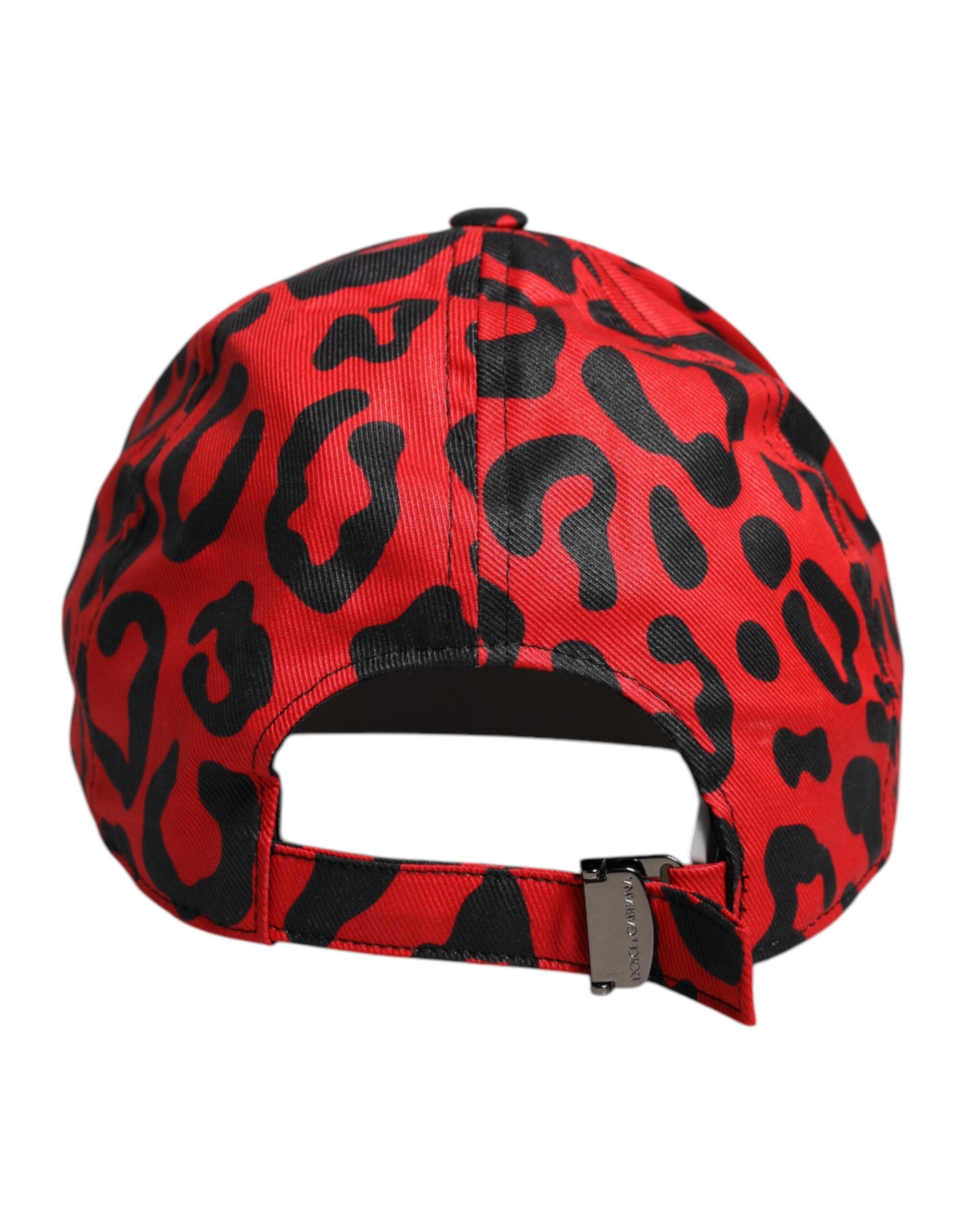 Dolce & Gabbana Red Cotton 6 Panels Women Baseball Cap - 57 cm|S