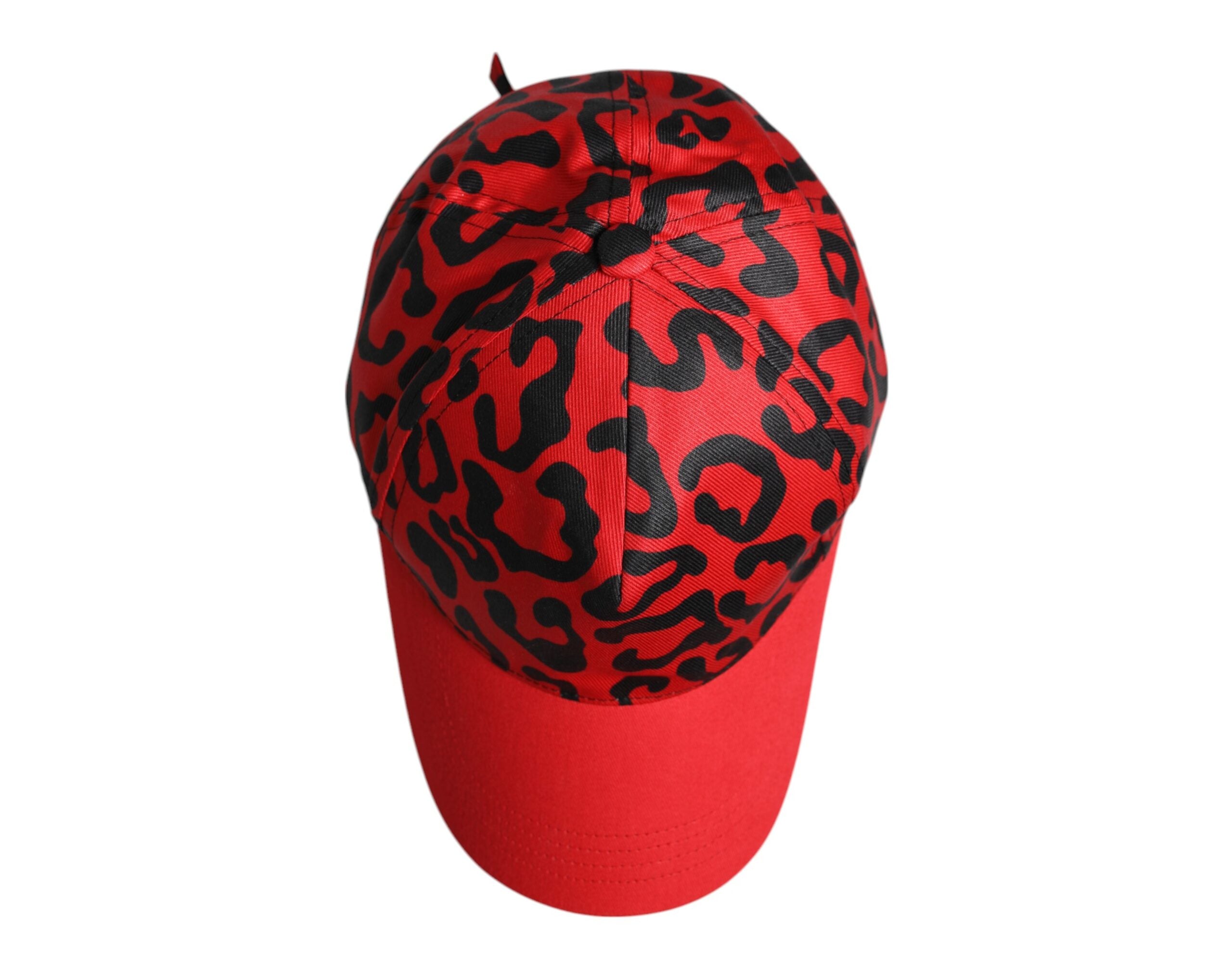 Dolce & Gabbana Red Cotton 6 Panels Women Baseball Cap - 57 cm|S