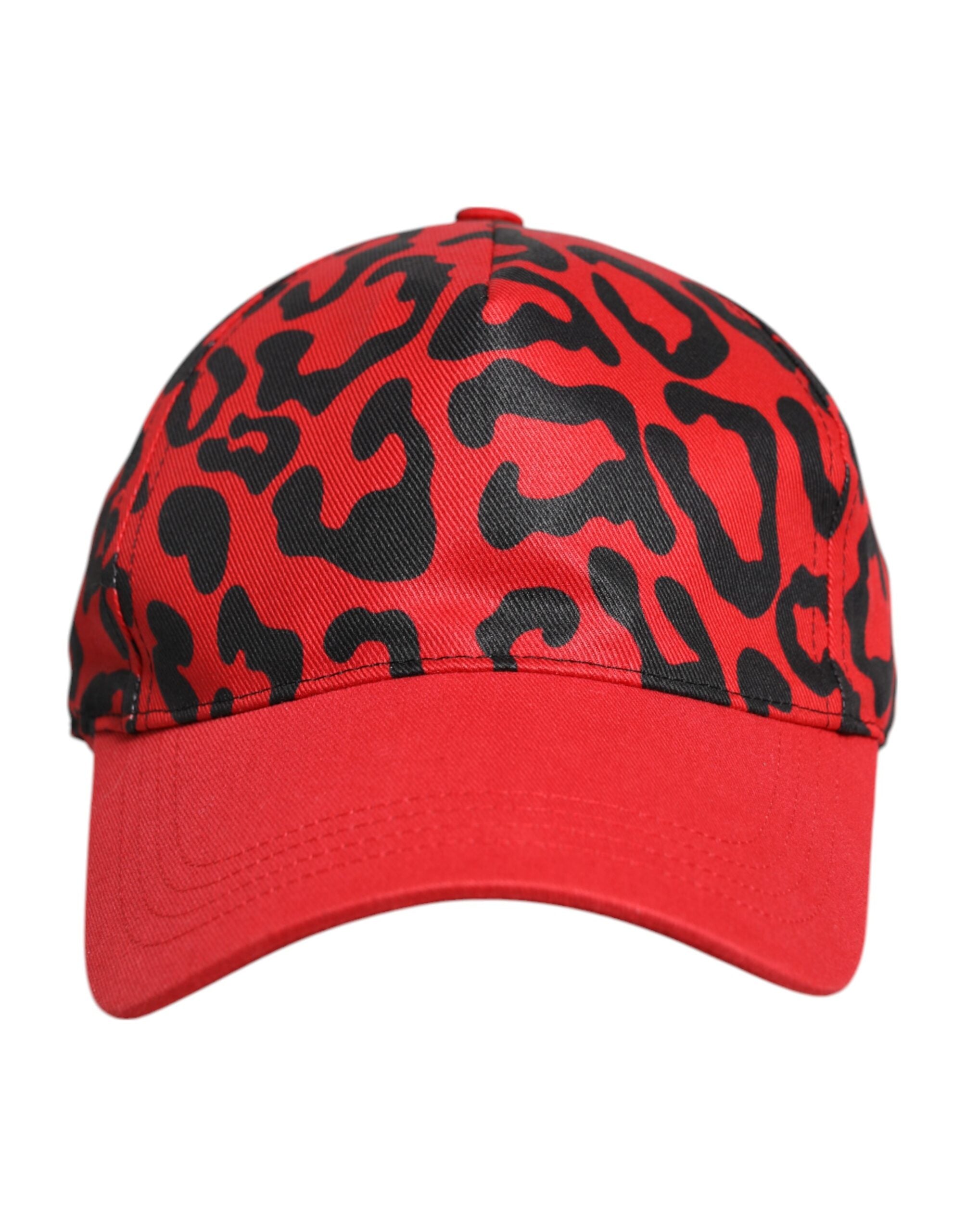 Dolce & Gabbana Red Cotton 6 Panels Women Baseball Cap - 57 cm|S