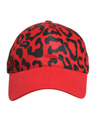 Dolce & Gabbana Red Cotton 6 Panels Women Baseball Cap - 57 cm|S
