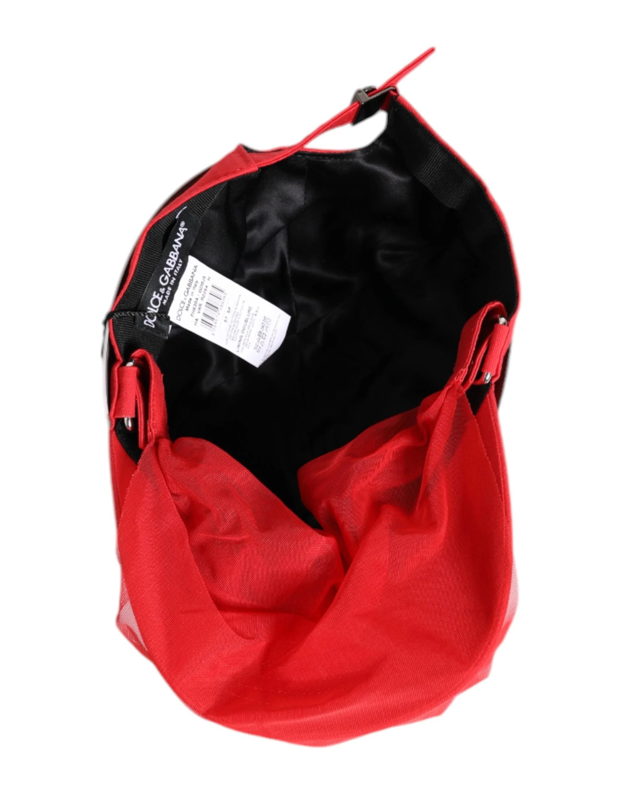 Dolce & Gabbana Red Cotton 6 Panels Women Baseball Cap - 57 cm|S - Baseball Caps