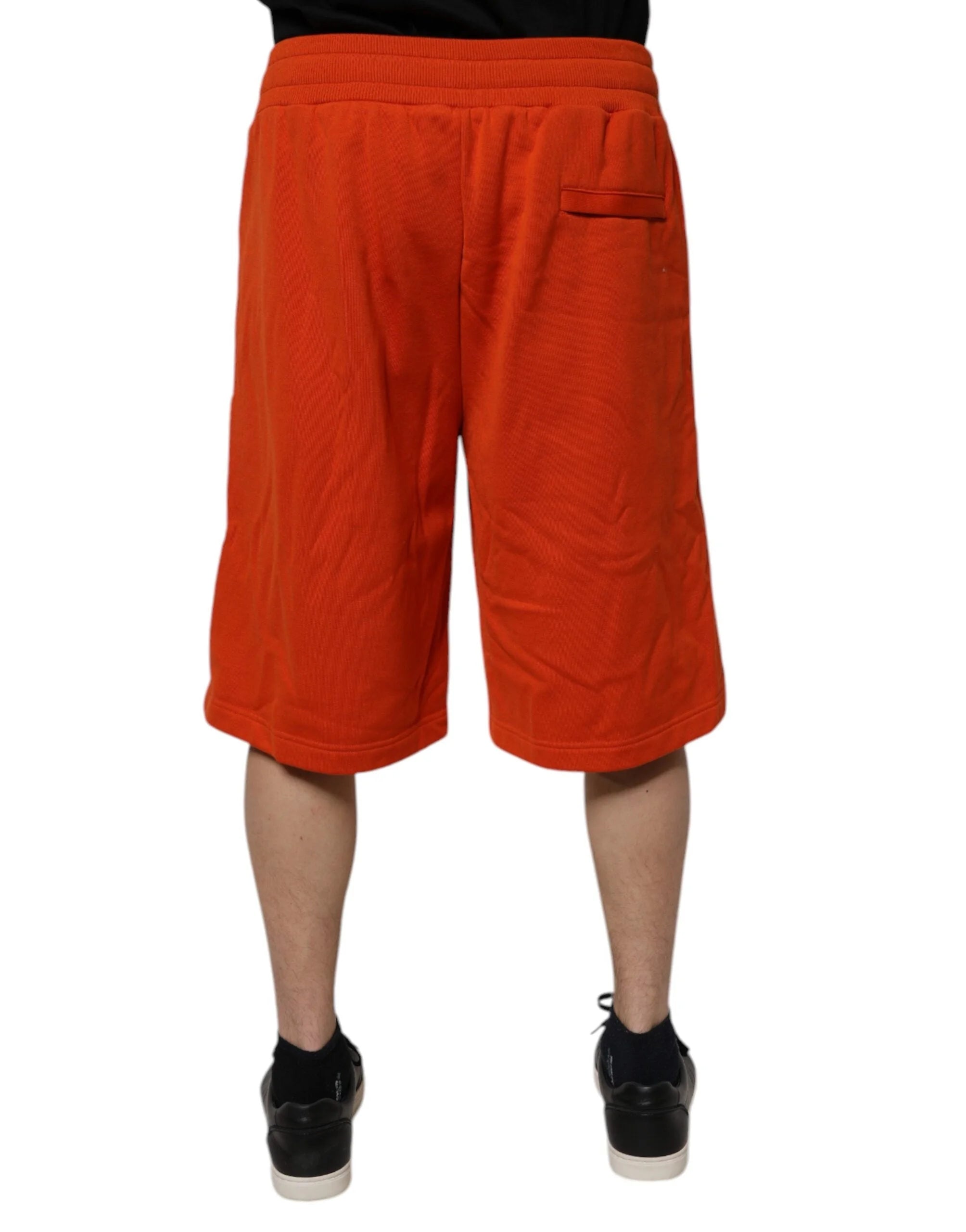 Dolce & Gabbana Red Cotton Blend Mid Waist Men Bermuda Shorts - IT48 | M - Bermudas