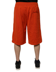 Dolce & Gabbana Red Cotton Blend Mid Waist Men Bermuda Shorts - IT48 | M - Bermudas