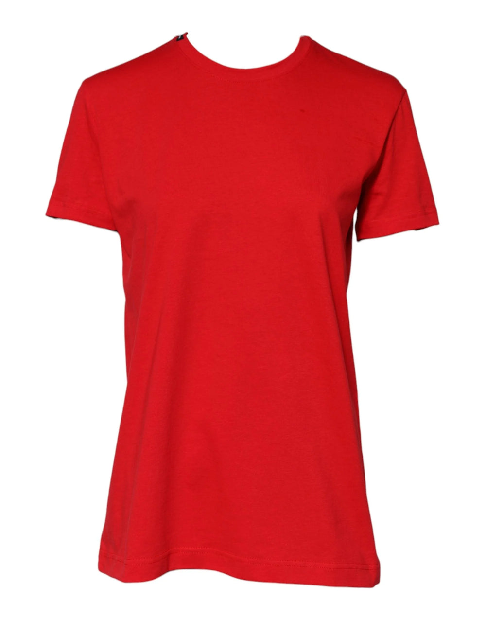 Dolce & Gabbana Red Cotton Crew Neck Short Sleeves Top T-shirt - IT42|M - T-Shirts