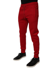 Dolce & Gabbana Red Cotton Jogger Jogging Pants - IT44 | XS - Joggers