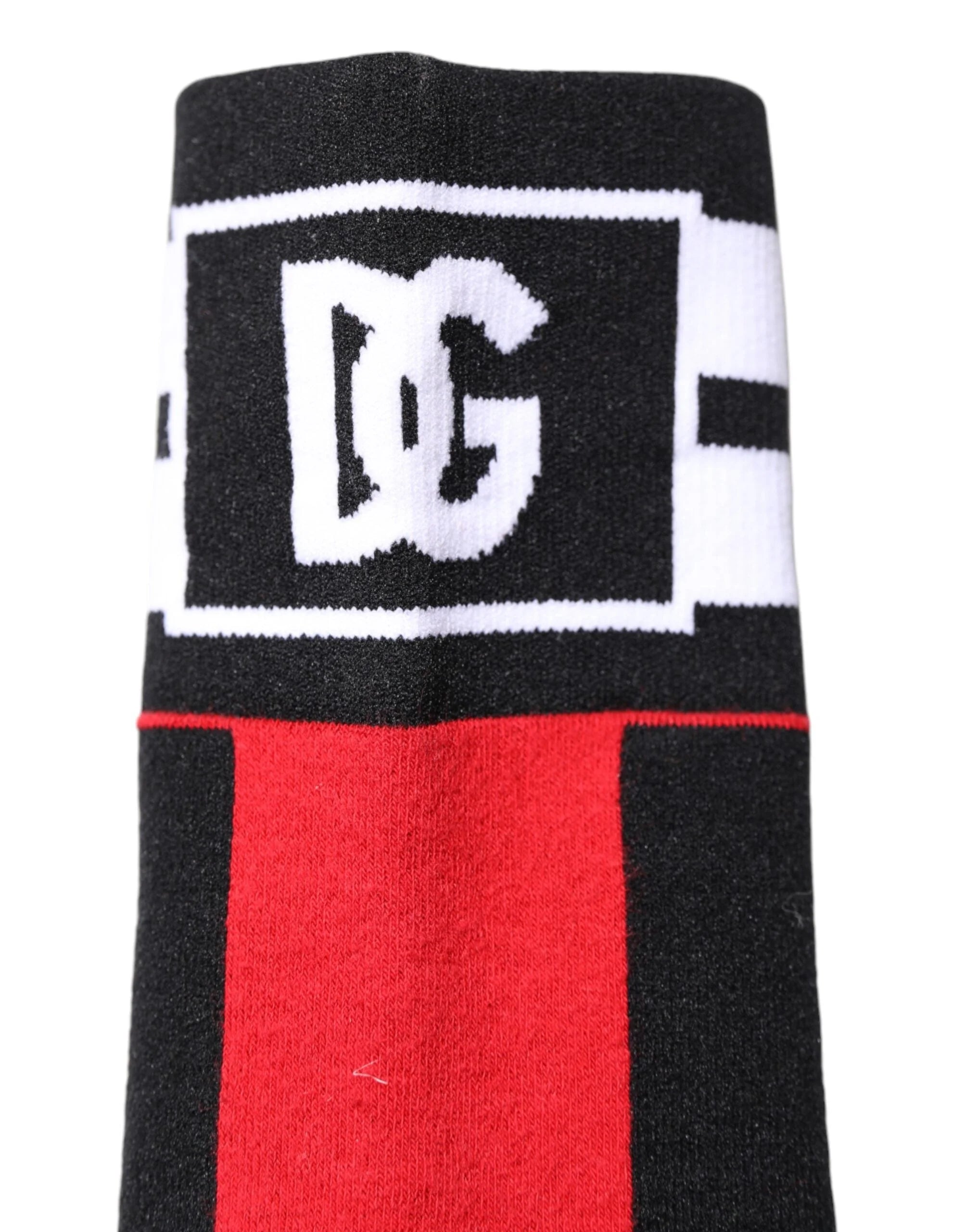 Dolce & Gabbana Red Cotton Stretch Printed Socks - L - Heel Socks