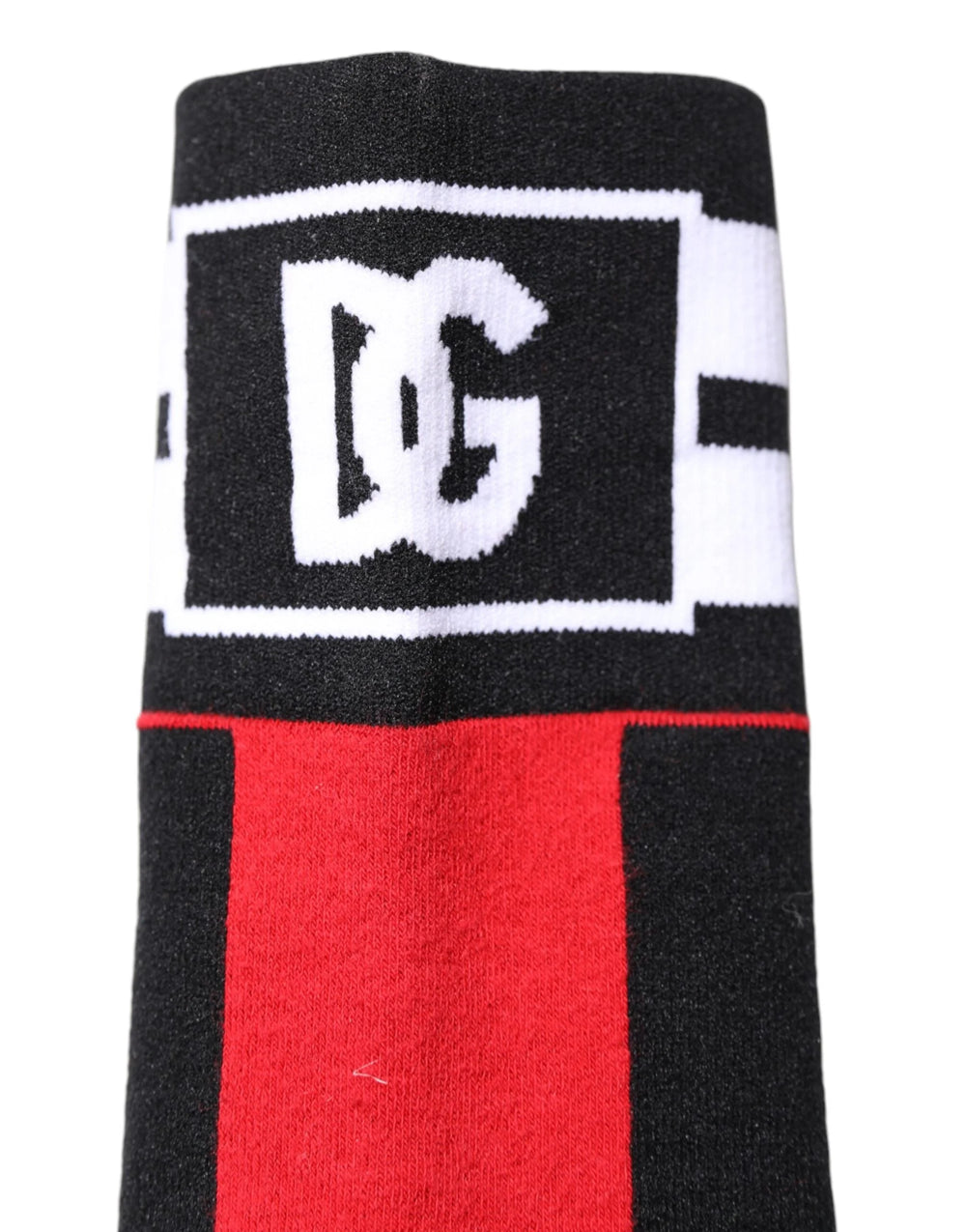 Dolce & Gabbana Red Cotton Stretch Printed Socks - L - Heel Socks