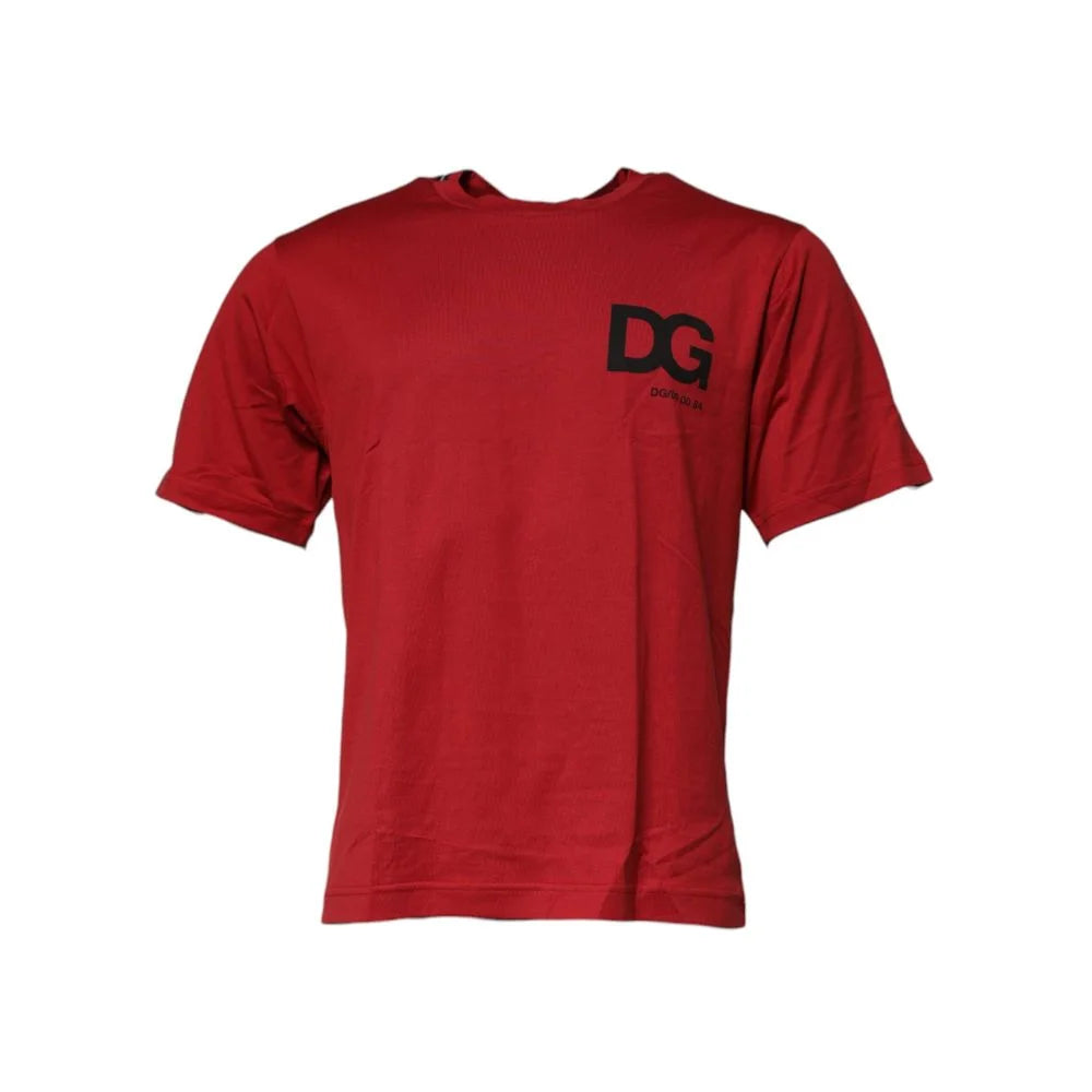 Dolce & Gabbana Red Cotton T-Shirt - IT44 | S - T-Shirts