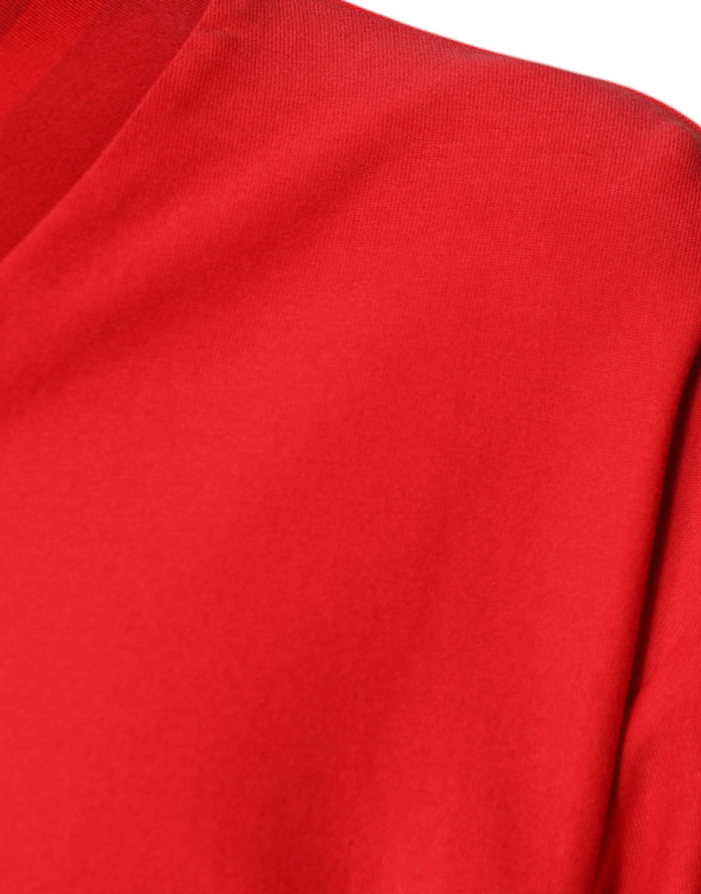 Dolce & Gabbana Red Cotton V-neck Short Sleeves T-shirt - IT50 | L - T-Shirts