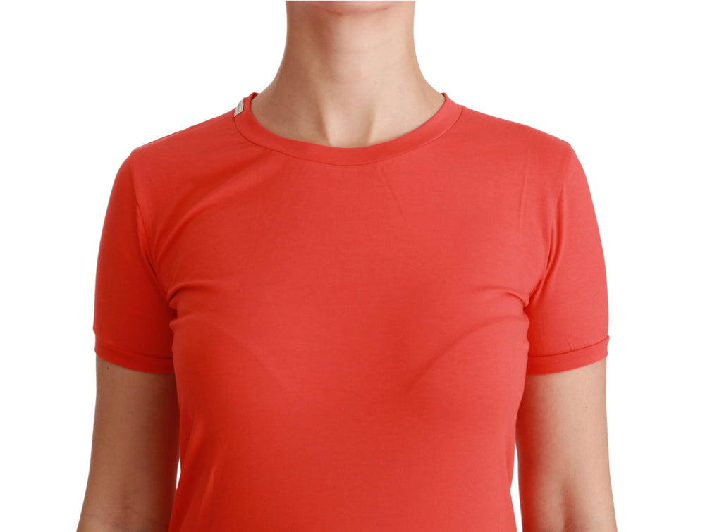 Dolce & Gabbana Red Crewneck Short Sleeve T-shirt Cotton Top - IT36 | XS - T-Shirts