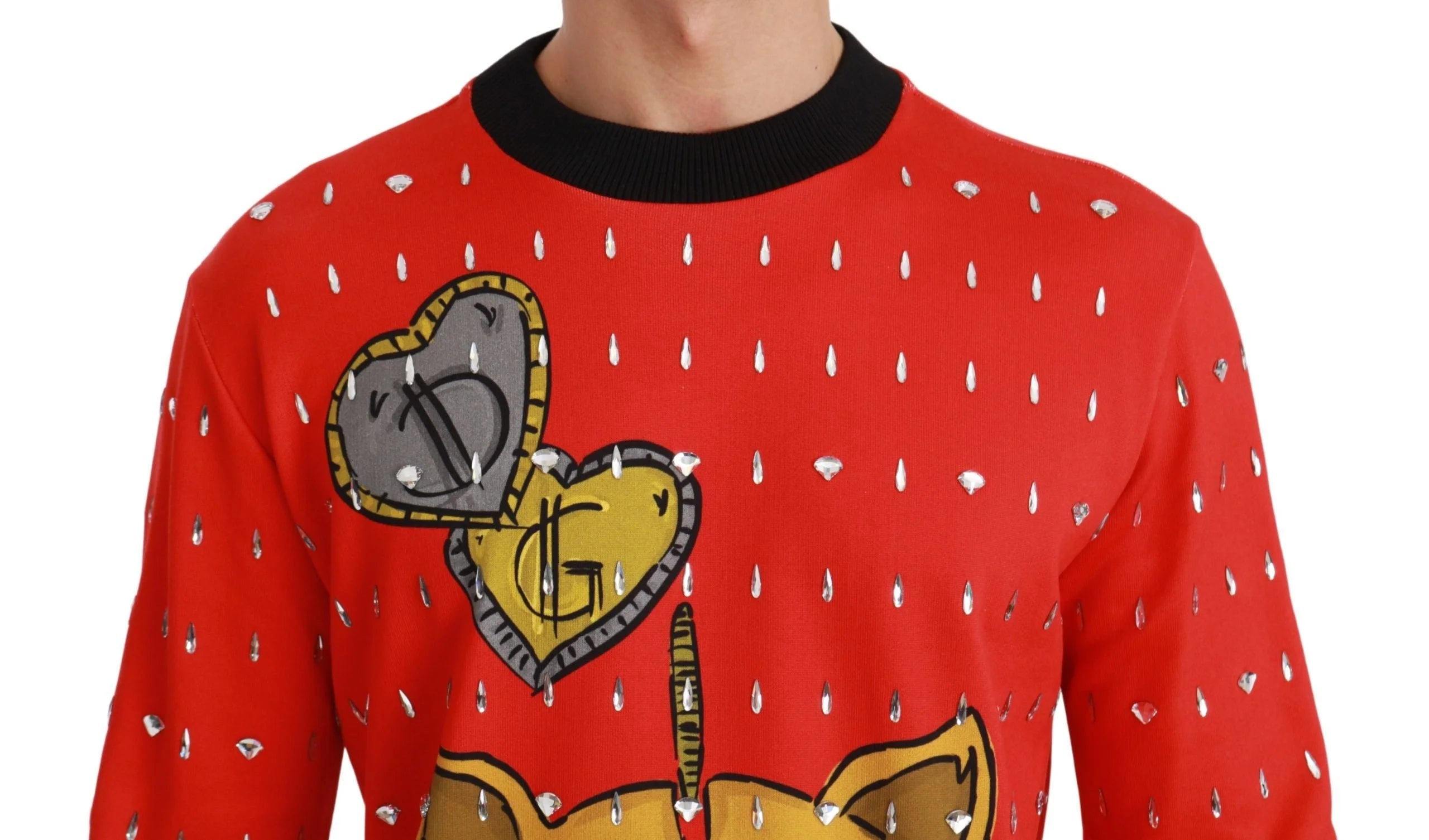 Dolce & Gabbana Red Crystal Pig of the Year Sweater - Sweaters