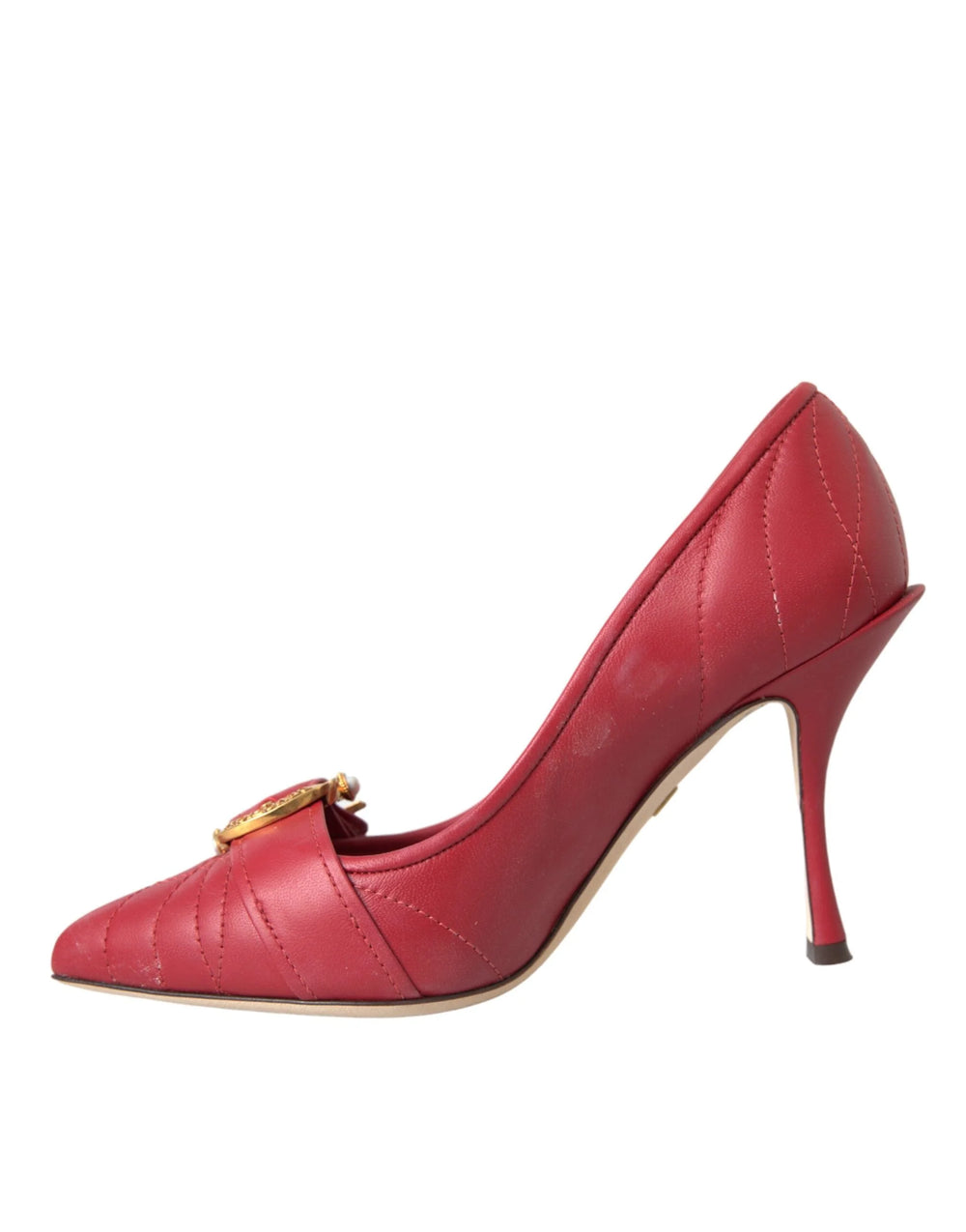 Dolce & Gabbana Red Devotion Leather Heels Pumps Shoes - EU36/US5.5 - Heels