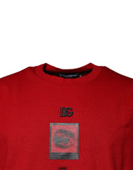 Dolce & Gabbana Red DG Eye Cotton Crew Neck T-shirt - T-Shirts