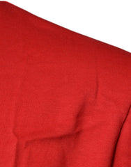 Dolce & Gabbana Red DG Logo Cotton Crew Neck T-shirt - IT46 | S - T-Shirts