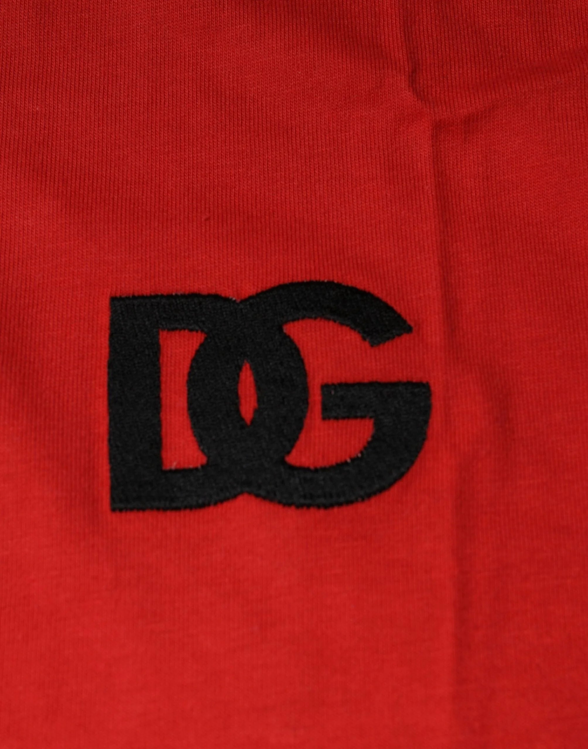 Dolce & Gabbana Red DG Logo Cotton Crew Neck T-shirt - IT46 | S - T-Shirts