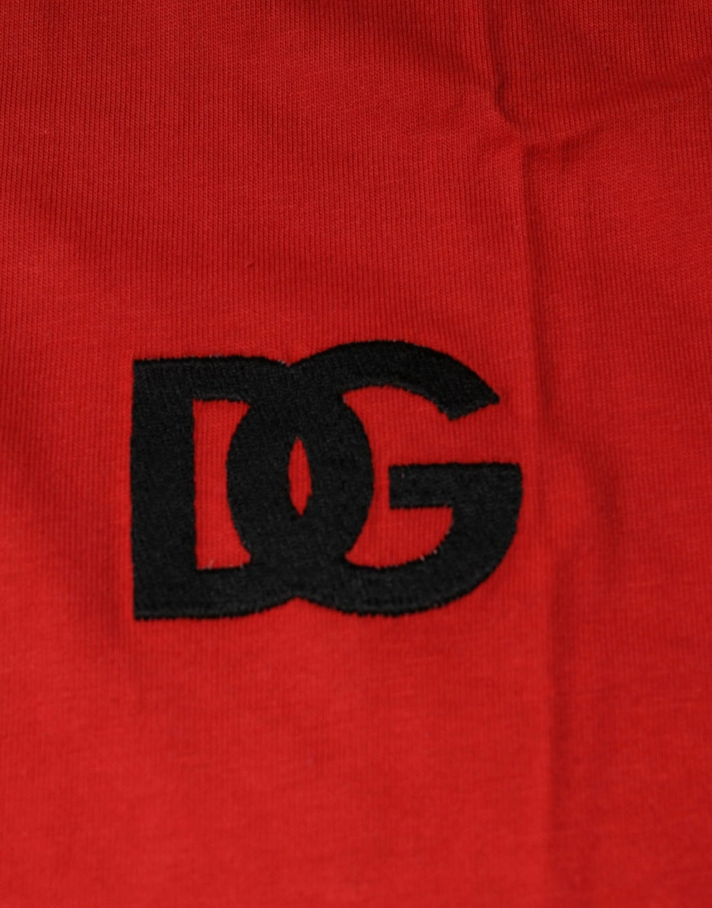 Dolce & Gabbana Red DG Logo Cotton Crew Neck T-shirt - IT46 | S - T-Shirts