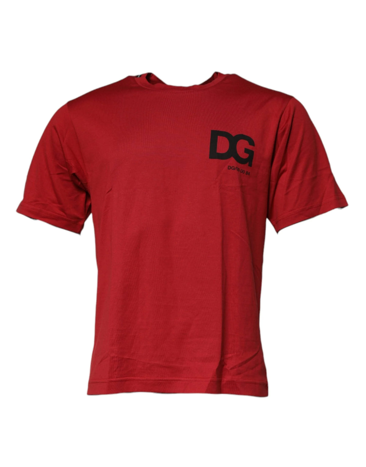 Dolce & Gabbana Red DG Logo Cotton Crew Neck T-shirt - IT46 | S - T-Shirts