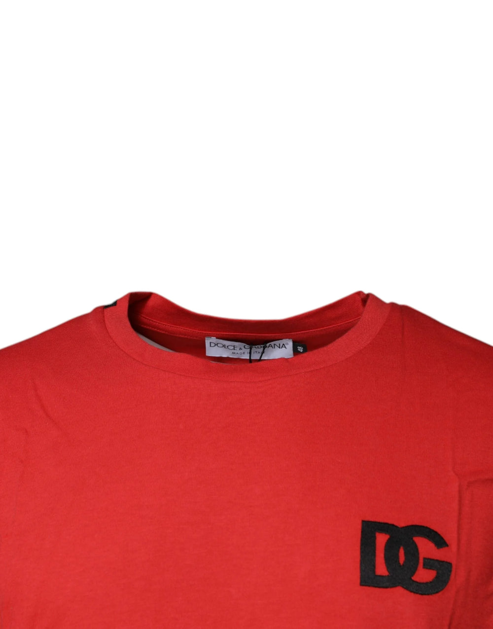 Dolce & Gabbana Red DG Logo Cotton Crew Neck T-shirt - T-Shirts