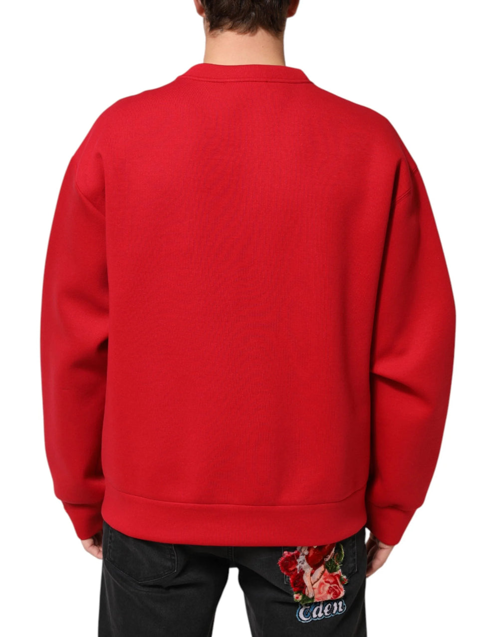 Dolce & Gabbana Red DG Logo Crew Neck Men Sweatshirt Sweater - IT52 | XL - Sweatshirts