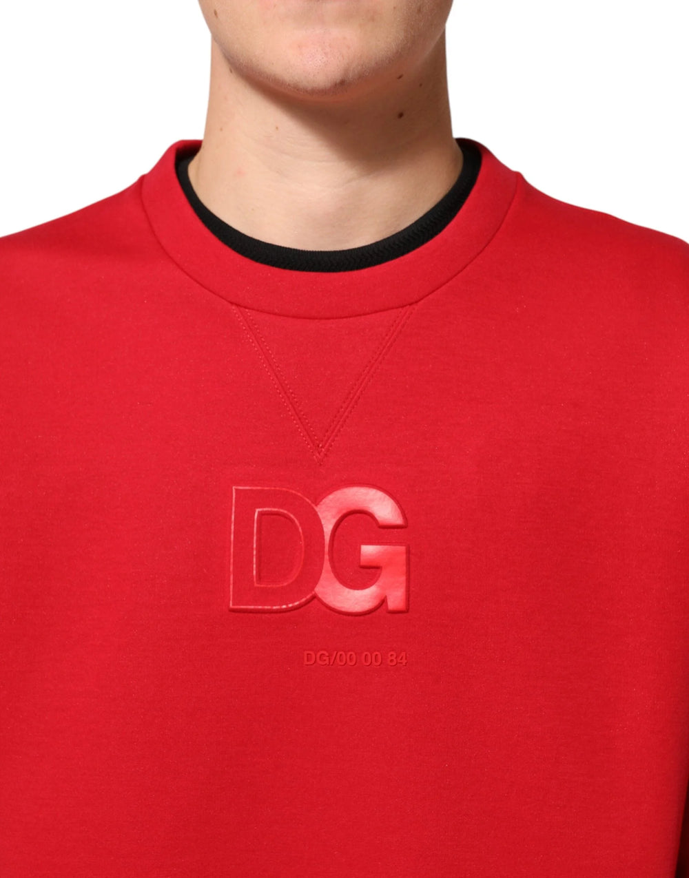 Dolce & Gabbana Red DG Logo Crew Neck Men Sweatshirt Sweater - IT52 | XL - Sweatshirts