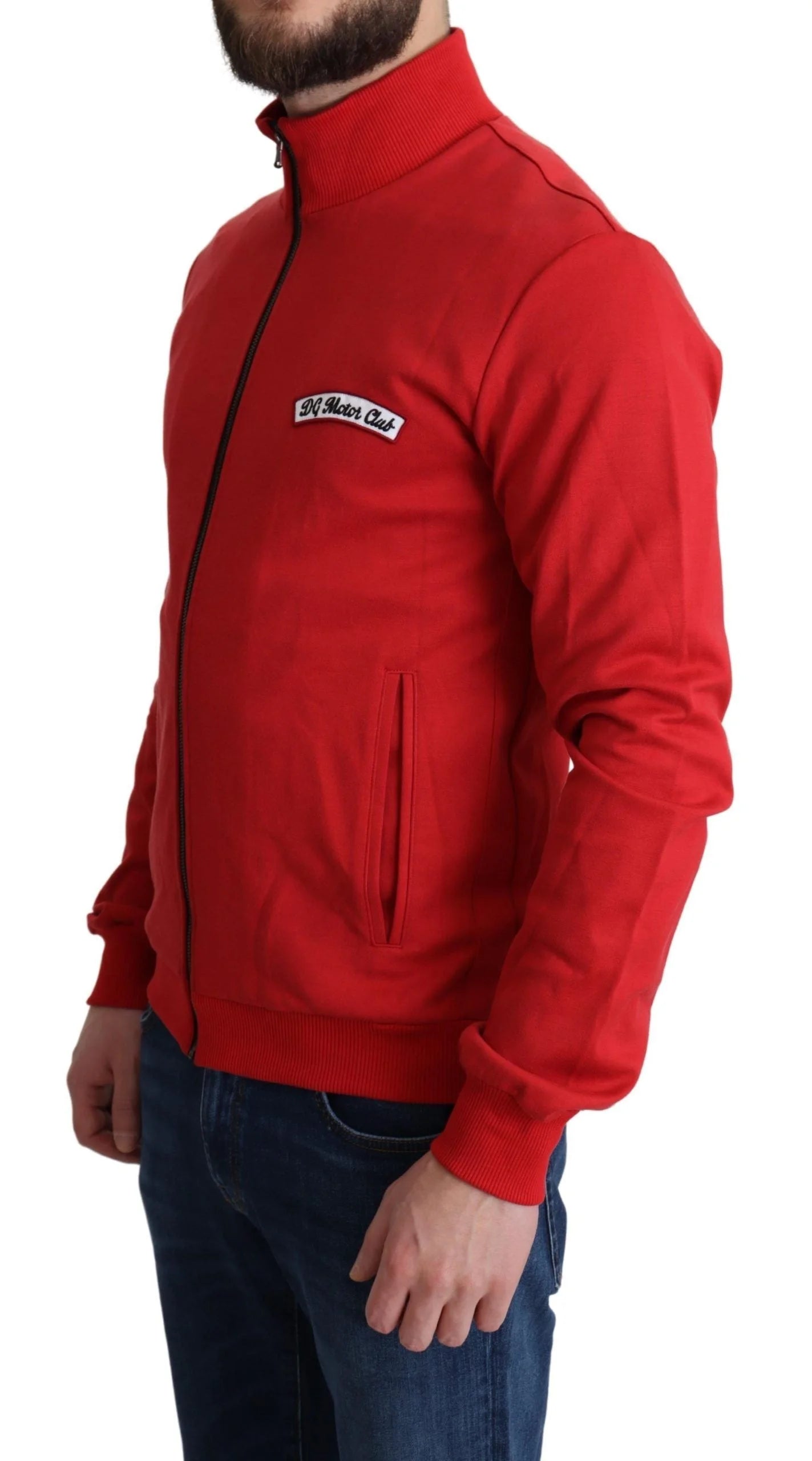 Dolce & Gabbana Red DG Motor Club Zippered Cardigan Sweater - IT44 | XS - Cardigans