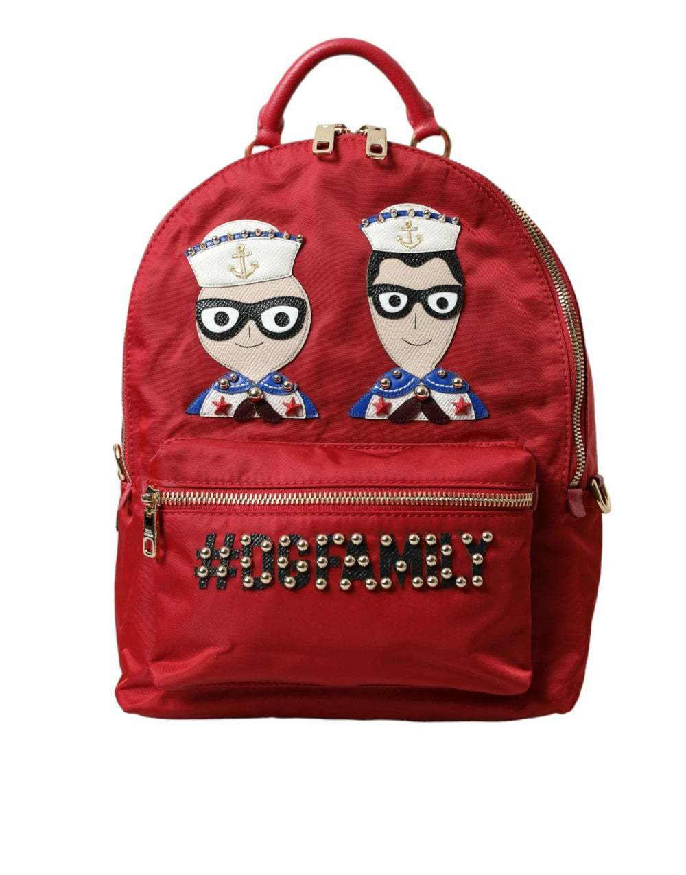 Dolce & Gabbana Red #DGFAMILY Embellished Backpack VULCANO Bag - Backpacks