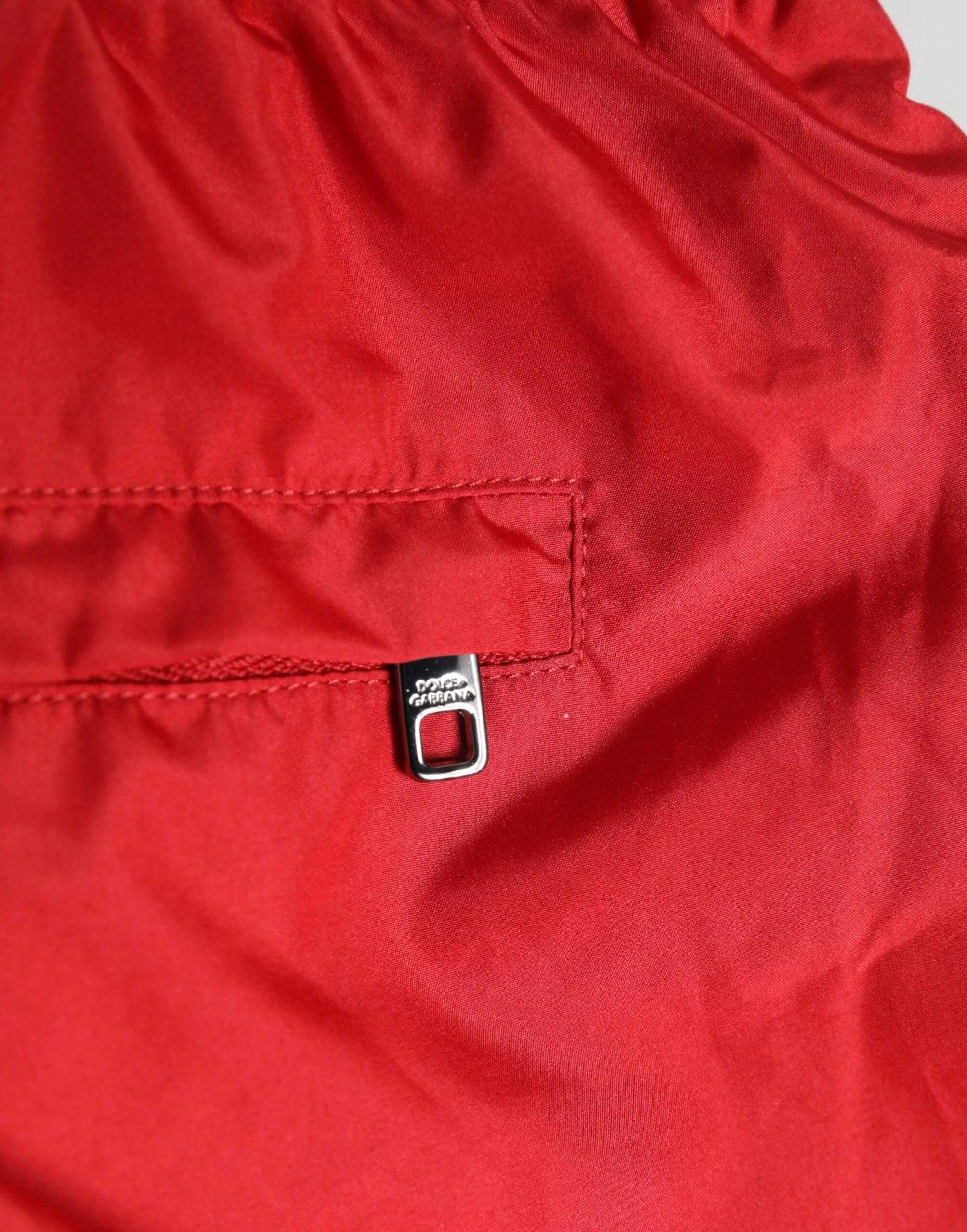 Dolce & Gabbana Red Drawstring Beachwear Men Shorts Swimwear - Swim Boxers