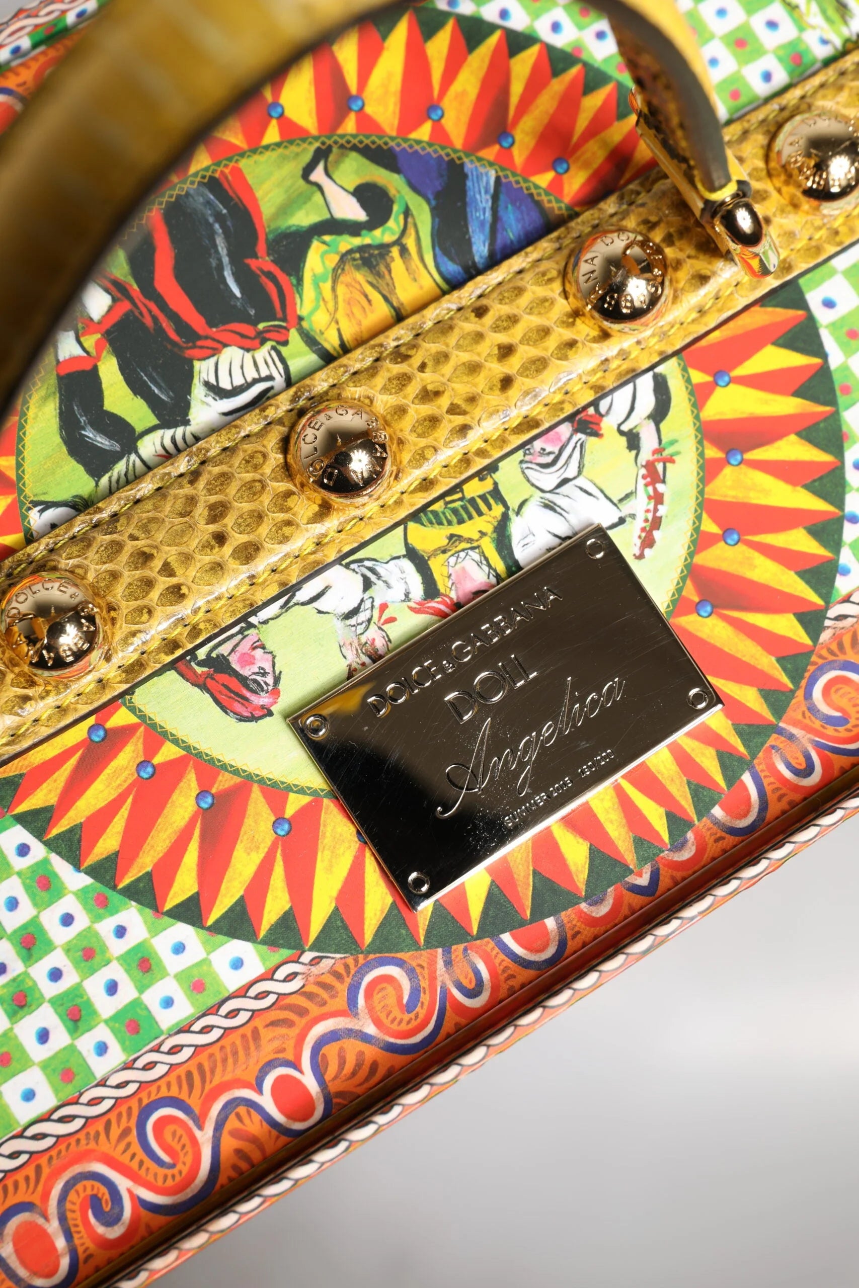 Dolce & Gabbana Red Dress Ceramic Porcelain Fashion Box Leather Sicily Dolls - Dollhouse Accessories