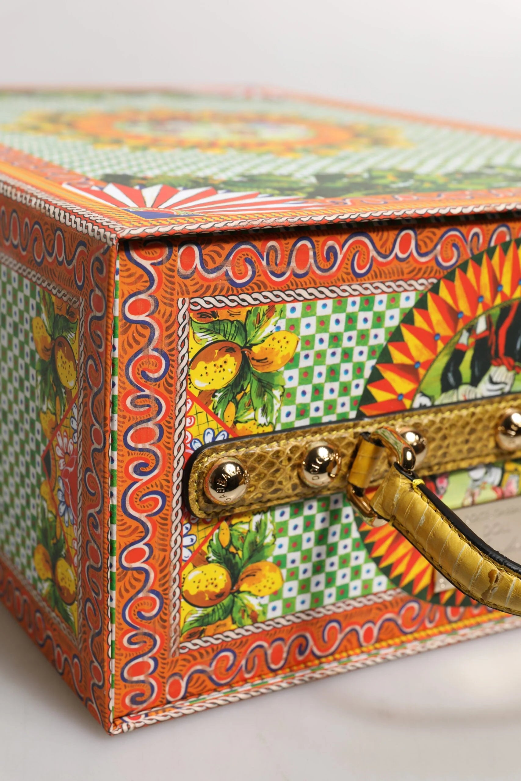 Dolce & Gabbana Red Dress Ceramic Porcelain Fashion Box Leather Sicily Dolls - Dollhouse Accessories