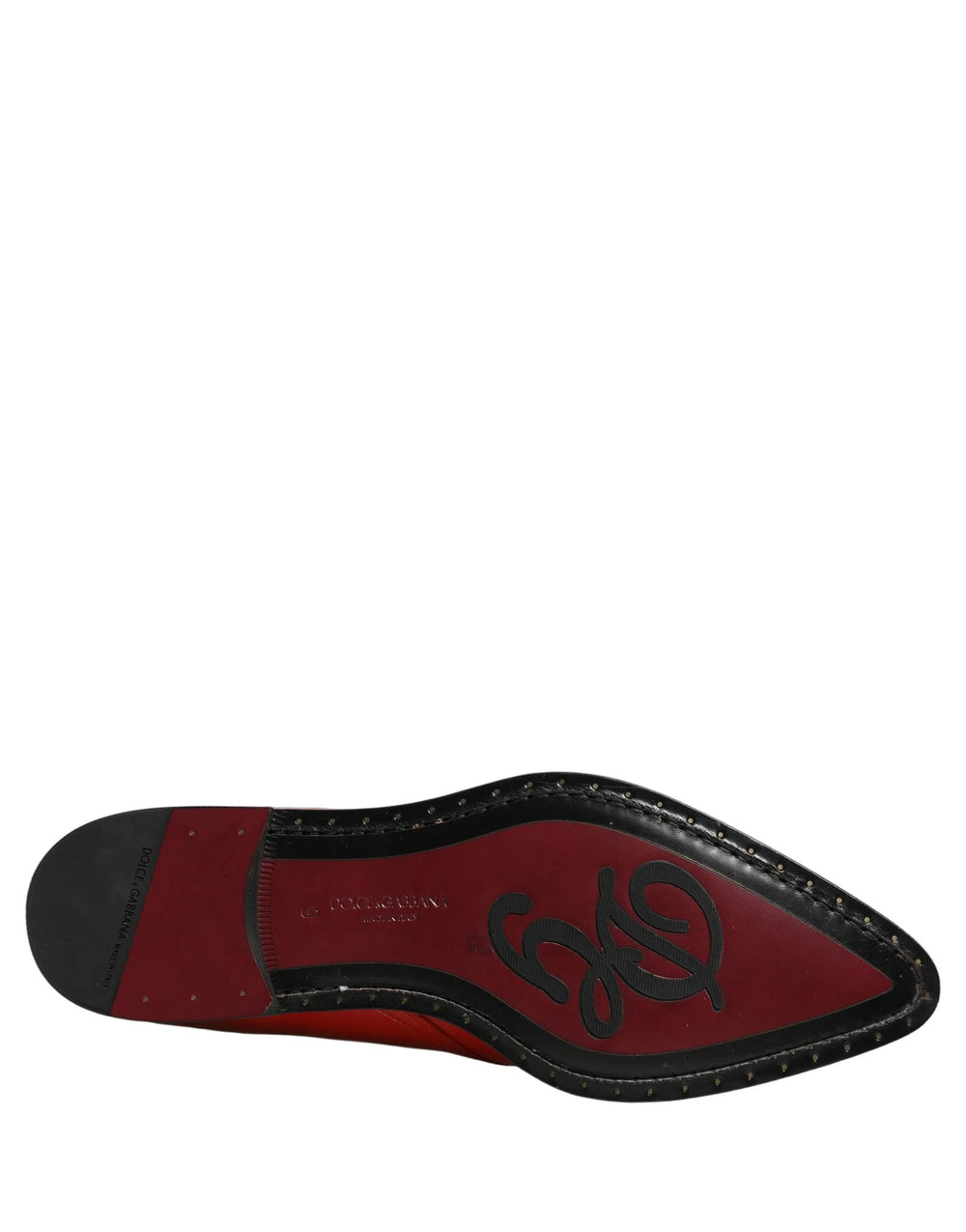 Dolce & Gabbana Red Embellished Men Derby Dress Formal Shoes - EU43/US10