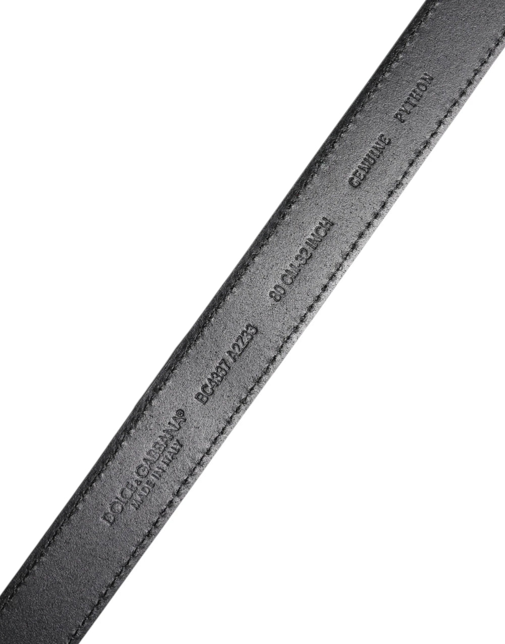 Dolce & Gabbana Red Exotic Leather Brass Metal Buckle Belt - 80 cm / 32 Inches - Belts